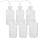 6 pcs flacons de lavage 250ml pissette lavage, bouteille de lavage en plastique � enfoncer avec bouteille ...
