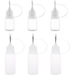6 pcs flacon pipette, flacons plastique, bouteille plastique, flacon souple, bouteille de colle vide, ...