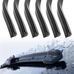 6 pcs lames d'essuie glace de rechange en caoutchouc, 800mm universelles caoutchouc essuie glace, remplacement ...