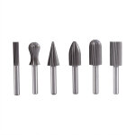 6 pcs / lot 6mm 1 / 4  hss fichiers rotatifs fraise perceuse r�pe ensemble de broyeur �lectrique