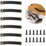 6 pcs poign�e meuble , poign�e de porte en cuir, bouton de portes placard poignee cuir bouton de tiroir, ...