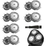 6 pcs sh50 / 30 t�tes de compatible avec philips serie 3000 5000 et at8xx / at7xx / pt7xx, t�tes de rasoir ...