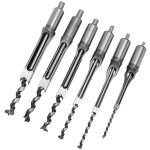 6 pcs square trou scie tari�re foret mortaisage ciseau outil de travail du bois