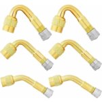 6 pices pneu valve rallonge, 45, 90, 135 extension valve pneu valve de adaptateur raccord prolongateur ...
