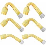6 pices pneu valve rallonge, 45, 90, 135 extension valve pneu valve de adaptateur raccord prolongateur ...