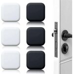 6 pi�ces but�e de porte murale noire / blanche adh�sive 45mmx45mm bloc porte stop porte mural adhesif ...