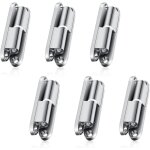 6 pi�ces charniere porte, alliage de zinc gond porte, pliable paumelles de porte, chrom� paumelle, avec ...