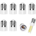 6 pi�ces e27 vers e14 adaptateur de douille, adaptateur ampoule convertisseur de culot pour ampoules ...