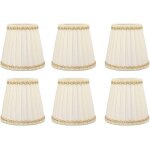 6 pi�ces ensemble petit abat - jour style moderne pince en tissu sur ampoule lustre abat - jour pour ...