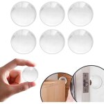6 pices kit de protection murale en caoutchouc transparent pour bute de porte, poigne de bute de ...