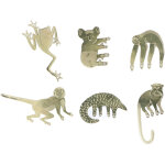 6 pi�ces de pendentifs m�talliques animaux pour d�coration de plantes et pots de fleurs