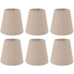 6 pi�ces petit abat - jour, abat - jour en tissu de lin � tambour � clipser, r�sistant � l'usure, bonne ...