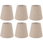 6 pi�ces petit abat - jour, abat - jour en tissu de lin � tambour � clipser, r�sistant � l'usure, bonne ...