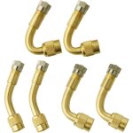 6 pices pneu valve rallonge, 45, 90, 135 extension valve pneu valve de adaptateur raccord prolongateur ...