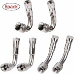 6 pices pneu valve rallonge va, pneu valve de adaptateur, air pneu valve extension, pneu prolongateur ...