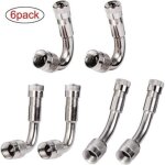 6 pi�ces pneu valve rallonge va, embout de gonflage, pneu valve de adaptateur, air pneu valve extension, ...