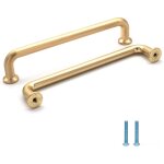 6 pi�ce poign�es de placard de laiton bross� - poign�es de tiroir de laiton bross� poignee de meuble ...