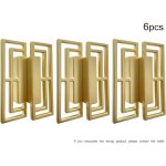 6 pi�ces de poign�es de tiroir bross�es en or, meuble tv de placard, poign�es �l�gantes en cuivre dor�, ...