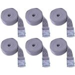 6 pi�ces sangle � cliquet sangle arrimage, sangles d'arrimage boucle sangle sangles de serrage, sangle ...