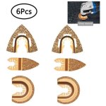 6 pi�ces scie oscillantes en carbure de diamant pour bosch chicago craftsman dewalt dremel fein genesis ...