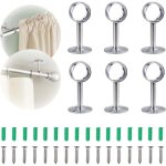 [jamais utilis�] 6 pi�ces support barre rideau plafond plafond de support de tringle � rideau support ...