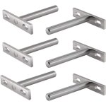 6 pices supports en mtal pour tagre flottante, 3 pouces fixations caches support plateau flottant ...