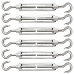Jusch - 6 pièces tendeur cable m5 tendeur cable inox 304 réglable crochet de ridoir et crochet pour tendeur ... Jusch - 6 pièces tendeur cable m5 tendeur cable inox 304 réglable crochet de ridoir et crochet pour tendeur ...