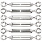 6 pi�ces tendeur cable m5 tendeur cable inox 304 r�glable oeil de ridoir et oeil pour tendeur de fil ...