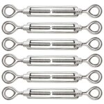 6 pi�ces tendeur cable m5 tendeur cable inox 304 r�glable oeil de ridoir et oeil pour tendeur de fil ...