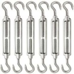 6 pi�ces tendeur cable m6 tendeur cable inox 304 r�glable crochet de ridoir et crochet pour tendeur de ...