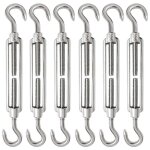 6 pièces tendeur cable m6 tendeur cable inox 304 réglable crochet de ridoir et crochet pour tendeur de ... 6 pièces tendeur cable m6 tendeur cable inox 304 réglable crochet de ridoir et crochet pour tendeur de ...