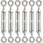 6 pi�ces tendeur cable m6 tendeur cable inox 304 r�glable oeil de ridoir et oeil pour tendeur de fil ...