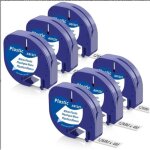 6 rouleaux de ruban dymo compatible 12 mm x 4 m pour �tiqueteuses dymo letratag xr lt - 100h lt - 100t ...