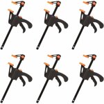 Dstockage lot de 6 serre - joints en forme de f, serre joint avec serrage rapide et facile, outils  ...