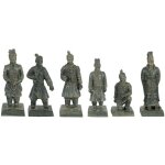 Animallparadise - 6 statuettes guerrier chinois qin s, hauteur 8. 5 cm, d�coration aquarium