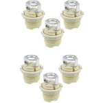 [jamais utilis�] lot de 6 supports de lampe g9 en c�ramique filet� de qualit� - anneau solide compatible ...