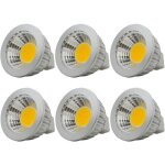 6 unit�s, ampoule led mr16 / gu5. 3 cob lampe bulb, 3w / 210lm, dc 12v, blanc chaud 2700k, �quivalent ...