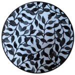 6 x assiettes plates blackleaf - 19cm - porcelaine - h&h