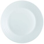6 x assiettes plates blanche stairo - verre - 19cm