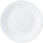 6 x assiette plates white moon - 27cm - verre - bormioli rocco