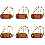 6 x feux de position lat�raux � led orange 12v 24v, feux de position avant, feux de position lat�raux, ...