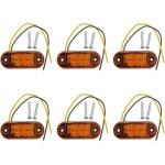 6 x feux de position lat�raux � led orange 12v 24v, feux de position avant, feux de position lat�raux, ...