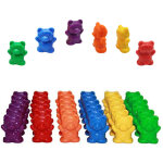 60 oursons color�s � compter, jouets �ducatifs de tri et comptage pour enfants