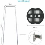 Vurahome - 60 pcs piquets de jardin, avec 60 rondelles, piquets de fixation pour b�che toile paillage ...