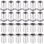 [jamais utilis] 60 pices 304 crou  rivet en acier inoxydable m8 crou borgne  tte plate rivet filet ...