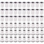 60 pi�ces 304 ecrou a sertir m6 en acier inoxydable t�te plate ecrou aveugle rivet filet� ecrou a rivet ...