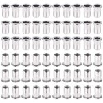 60 pi�ces 304 ecrou a sertir m6 en acier inoxydable t�te plate ecrou aveugle rivet filet� ecrou a rivet ...