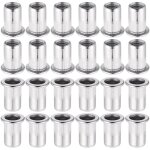 60 pi�ces 304 ecrou a sertir m8 en acier inoxydable t�te plate ecrou aveugle rivet filet� ecrou a rivet ...