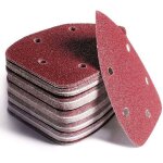 60 pi�ces feuilles abrasives de d�tail de souris, 5 trous patin de ponceuse auto - agrippante assortiment ...