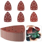 60 pices triangles de ponage, papier de verre papier poncage mouse, 11 trous feuilles abrasivespapier ...